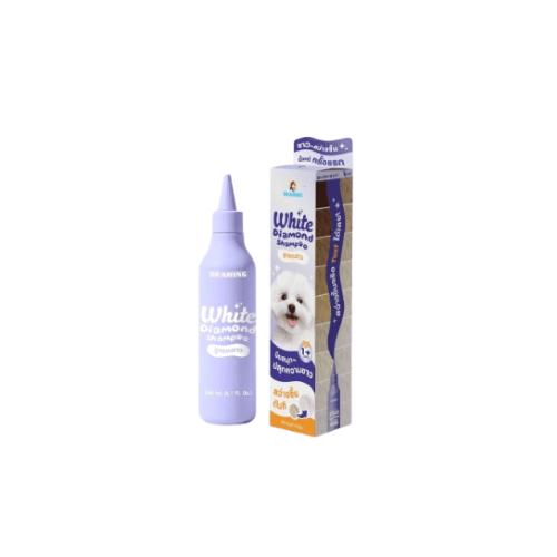 แชมพูสุนัข BEARING สูตร WHITE DIAMOND SHAMPOO ขนาด 240ML สำหรับสุนัขขนขาว_0